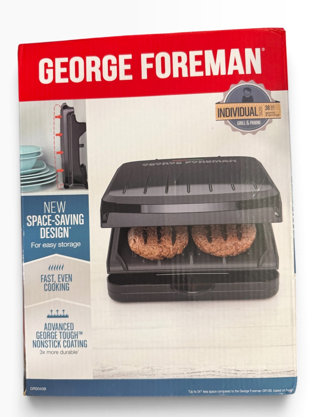 George Foreman Compact Grill – Black